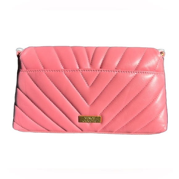NWT VINCE CAMUTO
Pink Leather Theon Quilted Flap 2 in 1 Crossbody & Shoulder Bag - Picture 2 of 13